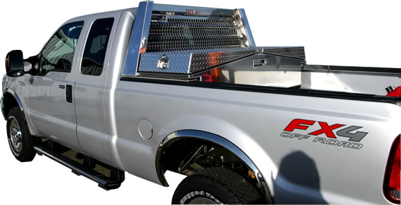 Pickup truck headache rack built by Highway Products