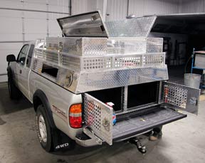 Custom tool boxes built by Highway Proudcuts.