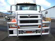 Semi truck grill built by Highway PRoducts.