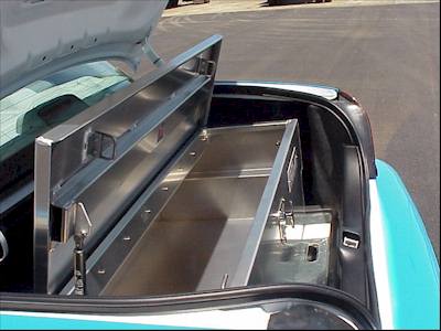 Crown Vic truck security boxes.