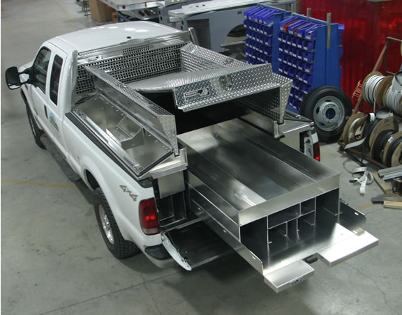 Truck body built for pickups by Highway Products.