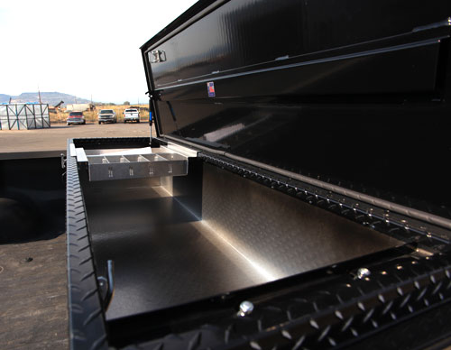 Pickup tool box picture of the inside from Highay Products, Inc.