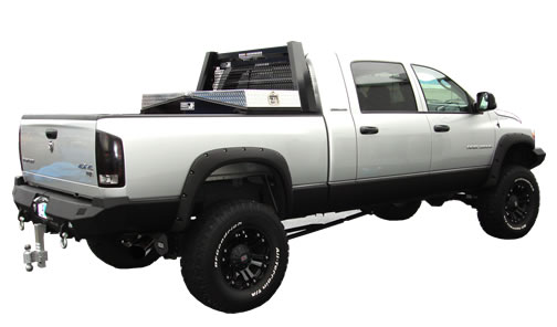 Gull wing pickup truck storage toolboxes built by Highway Products are 