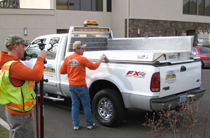 Surveying tool storage built by Highway Products, Inc.