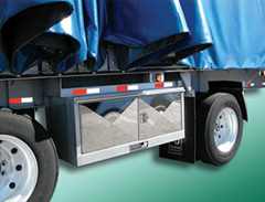 Tarp and underbody bed tool boxes alluminum