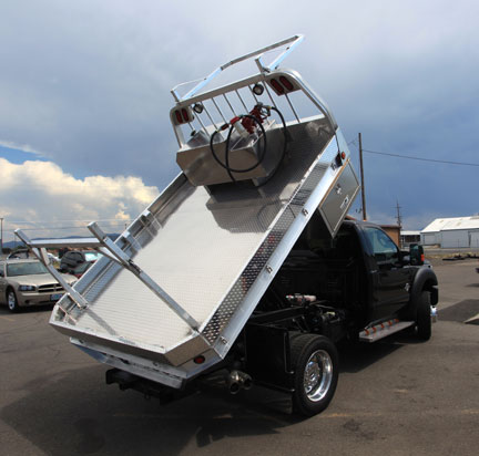 Aluminum Flatbed with Dump.