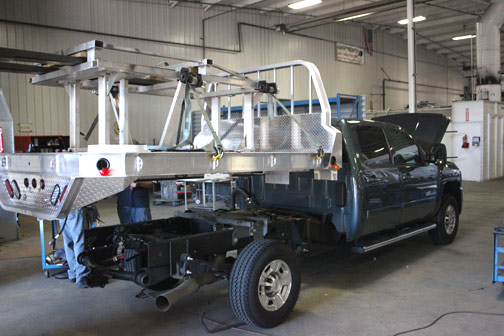 Installing aluminum truck body